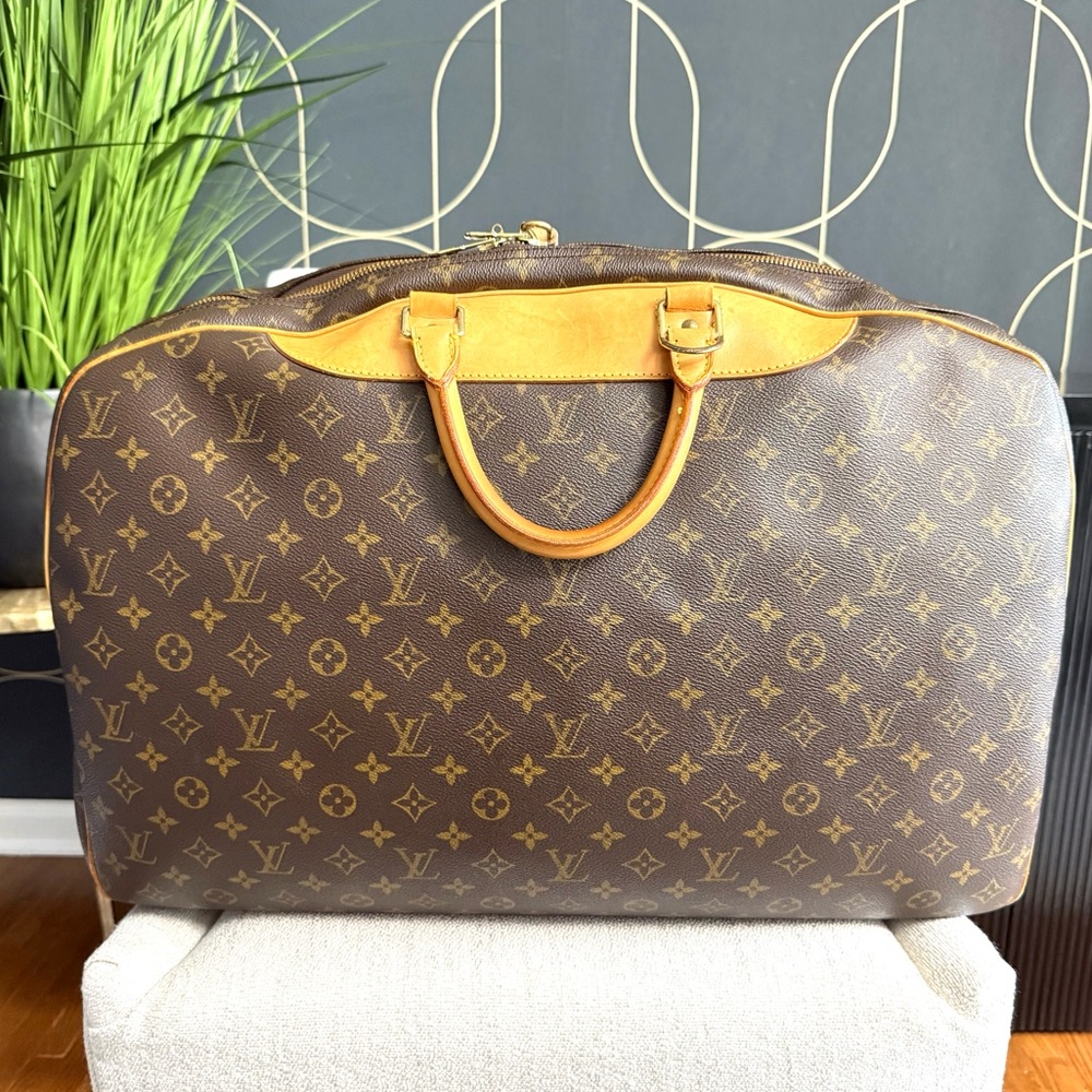 Authentic Louis Vuitton Alizé travel bag M41393 brown monogram LV canvas unisex - Picture 10 of 16